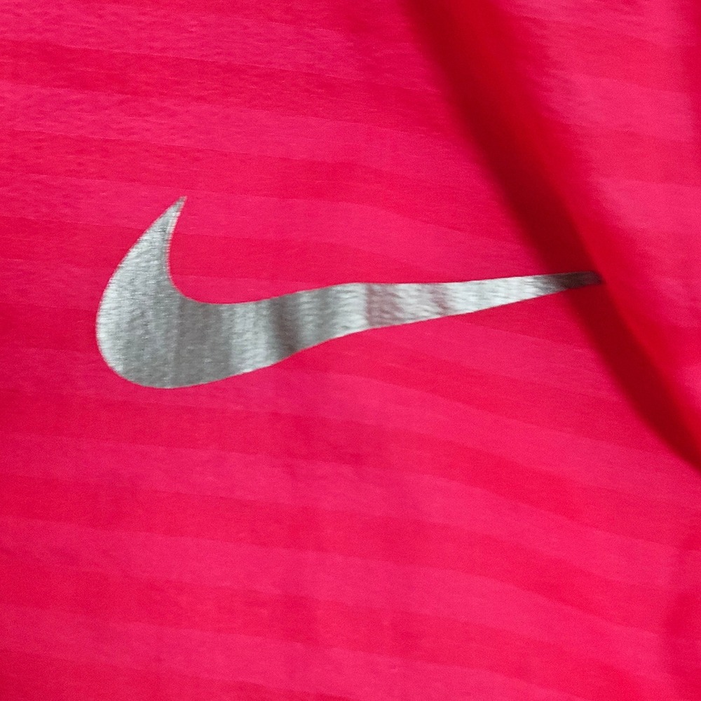 Nike Golf Windbreaker Jacket Women Small Neon Pink Full Zip Striped 725690-617 - Picture 8 of 12